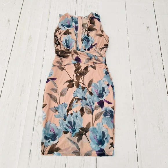 Charlotte Russe Size S Floral Mesh Lined Dress - Picture 6 of 10